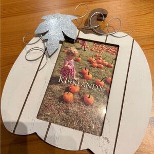 Kirklands Rustic Pumpkin Frame with Black Accents